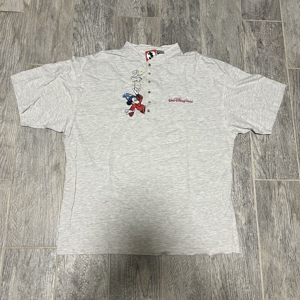 Vintage Walt Disney World Mickey Fantasia 25 Year Anniversary T-shirt Size XL